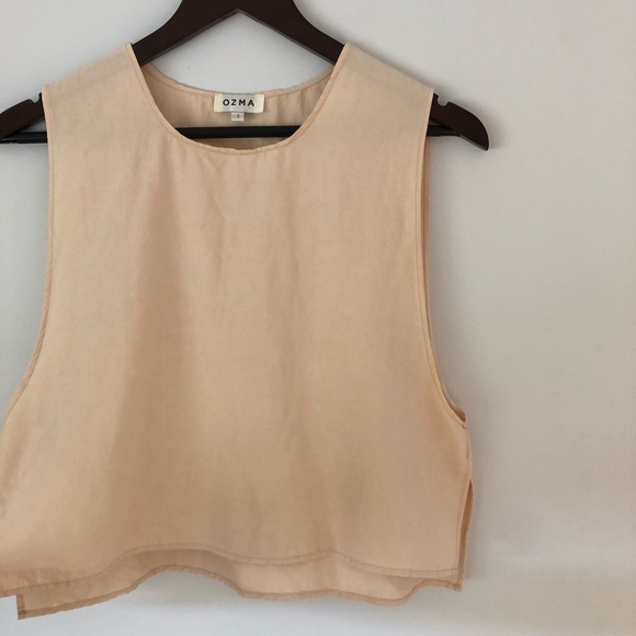 Ozma Tops - SOLD Ozma of California Apron Tank Silk/Linen